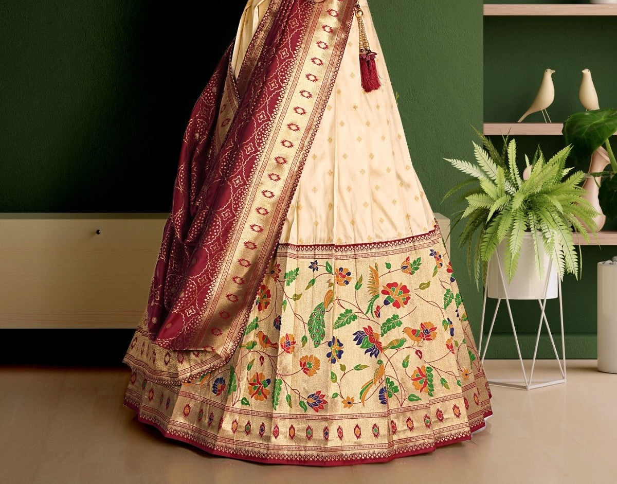 New Semi Stitiched Banarasi Lehenga Choli