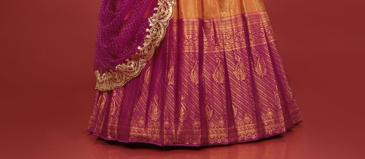 New Semi Stitiched Banarasi Lehenga Choli