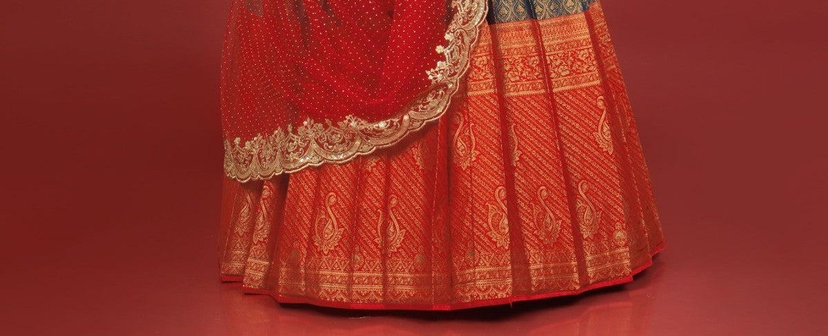 New Semi Stitiched Banarasi Lehenga Choli