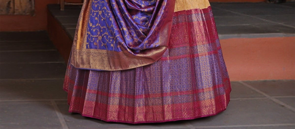 New Semi Stitiched Banarasi Lehenga Choli