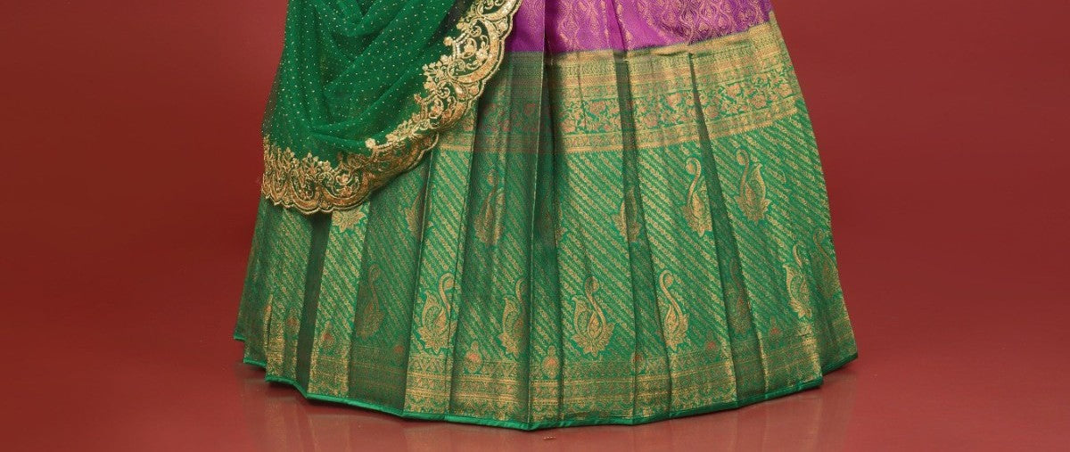 New Semi Stitiched Banarasi Lehenga Choli