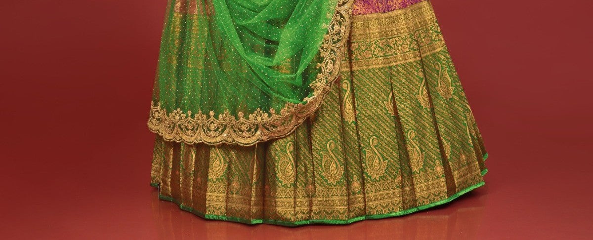 New Semi Stitiched Banarasi Lehenga Choli