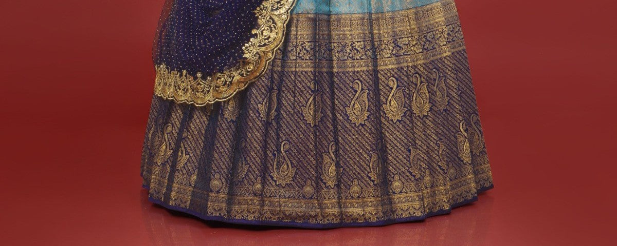 New Semi Stitiched Banarasi Lehenga Choli