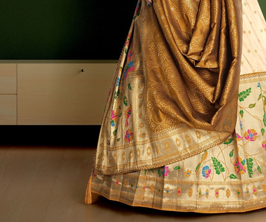 New Semi Stitiched Banarasi Lehenga Choli