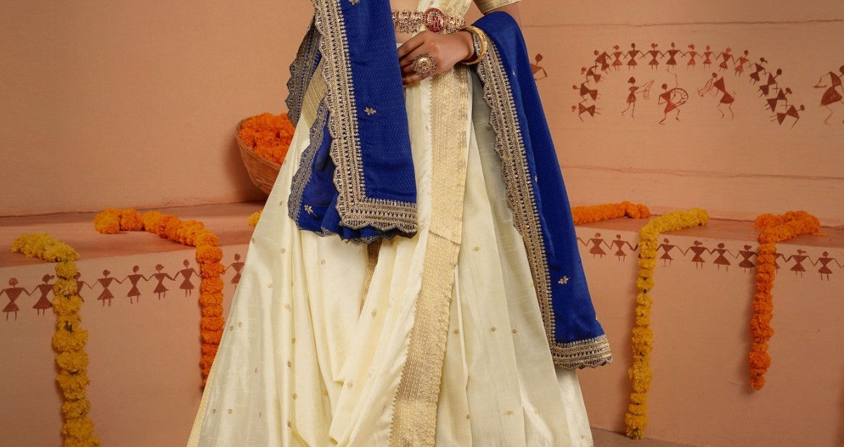 New Semi Stitiched Banarasi Lehenga Choli