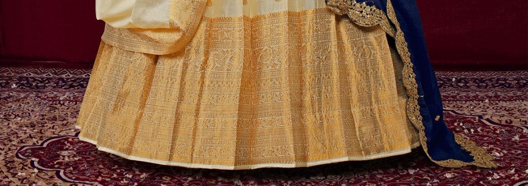 New Semi Stitiched Banarasi Lehenga Choli