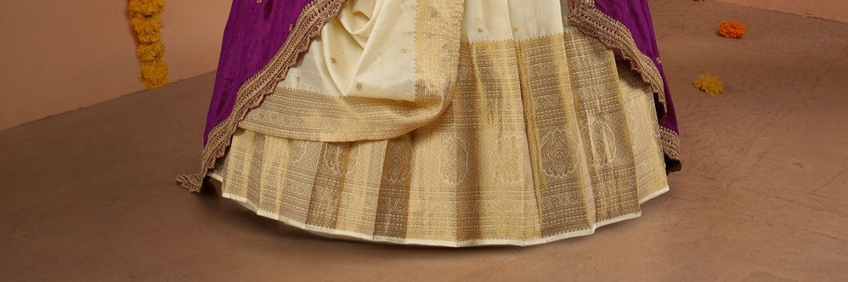 New Semi Stitiched Banarasi Lehenga Choli