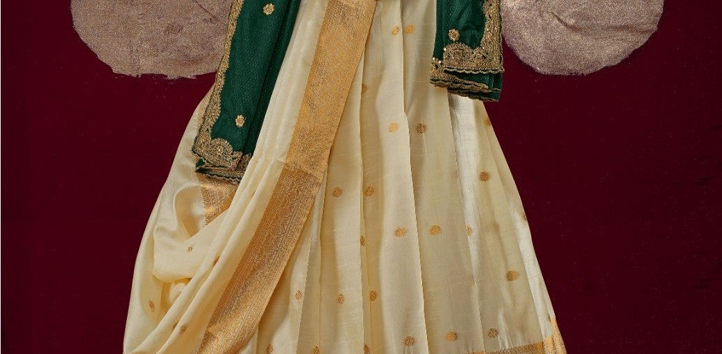 New Semi Stitiched Banarasi Lehenga Choli