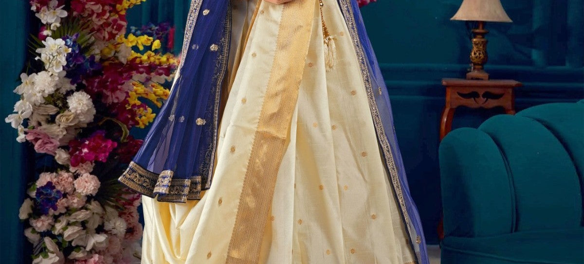 New Semi Stitiched Banarasi Lehenga Choli