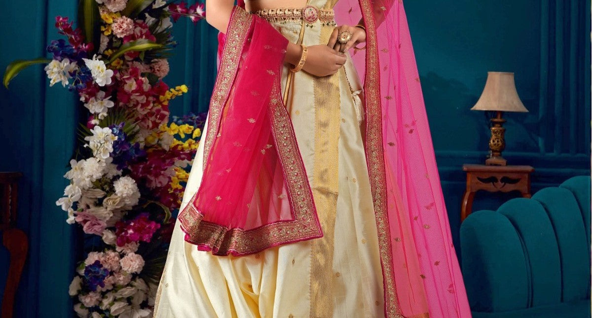 New Semi Stitiched Banarasi Lehenga Choli