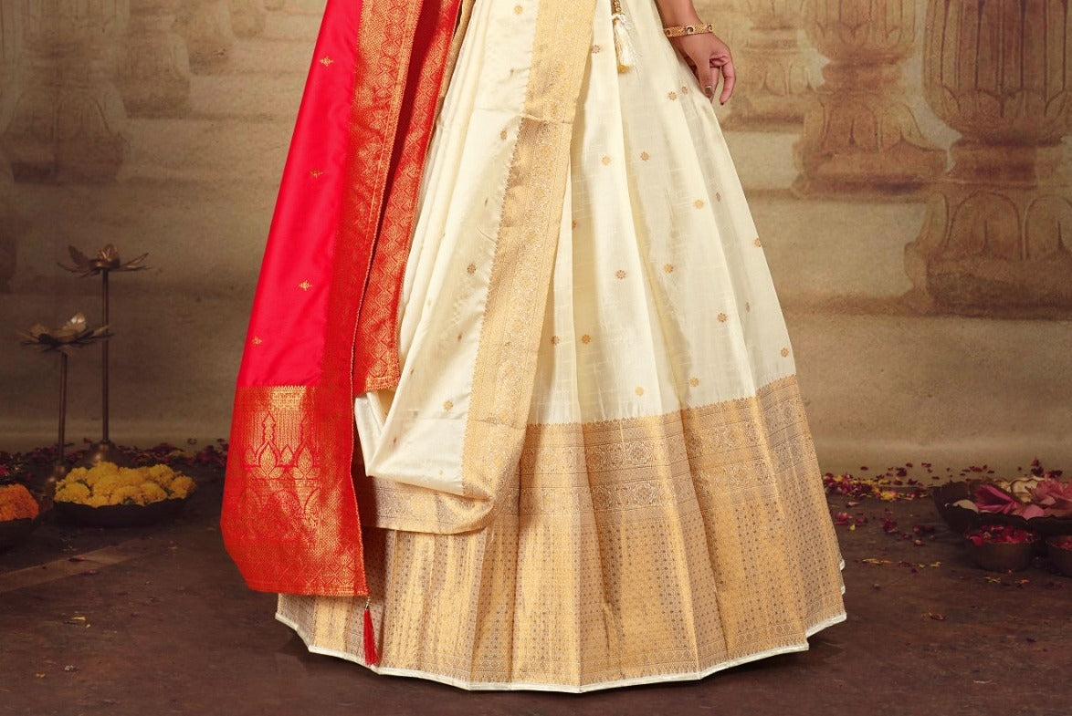 New Semi Stitiched Banarasi Lehenga Choli