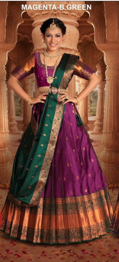 New Semi Stitiched Banarasi Lehenga Choli