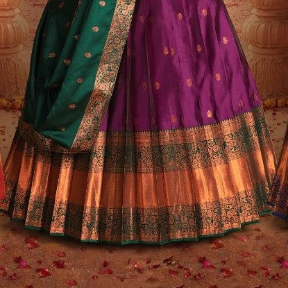 New Semi Stitiched Banarasi Lehenga Choli