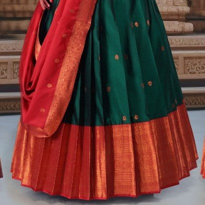 New Semi Stitiched Banarasi Lehenga Choli