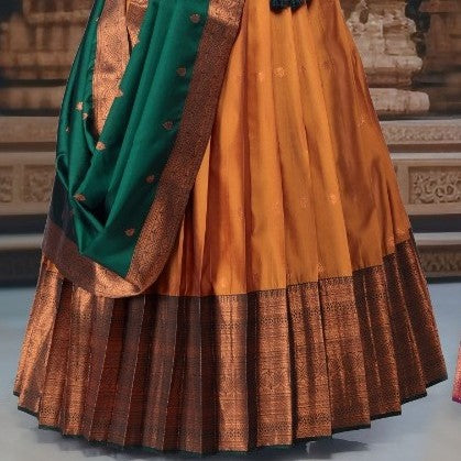 New Semi Stitiched Banarasi Lehenga Choli