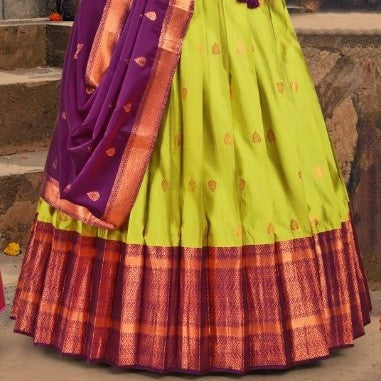 New Semi Stitiched Banarasi Lehenga Choli