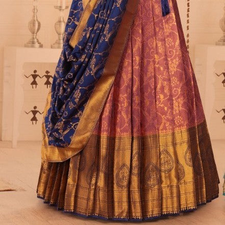 New Semi Stitiched Banarasi Lehenga Choli