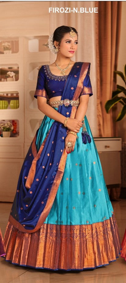 New Semi Stitiched Banarasi Lehenga Choli