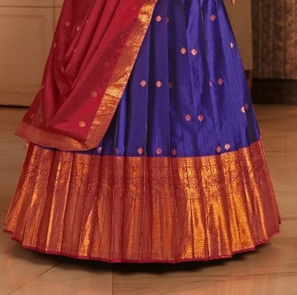 New Semi Stitiched Banarasi Lehenga Choli