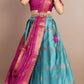 New Semi Stitiched Banarasi Lehenga Choli