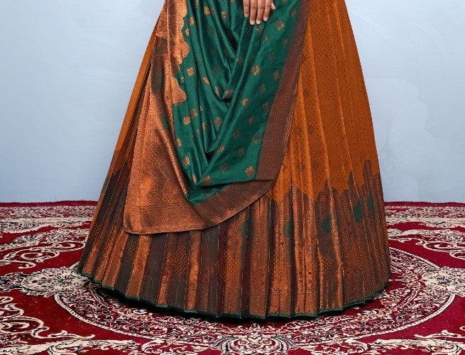 New Semi Stitiched Banarasi Lehenga Choli