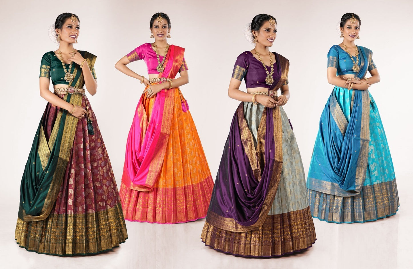 New Semi Stitiched Banarasi Lehenga Choli