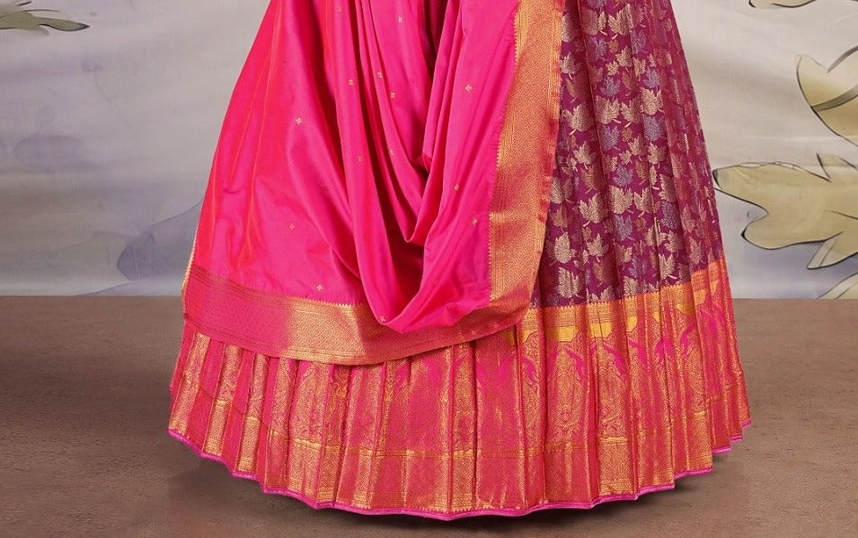 New Semi Stitiched Banarasi Lehenga Choli