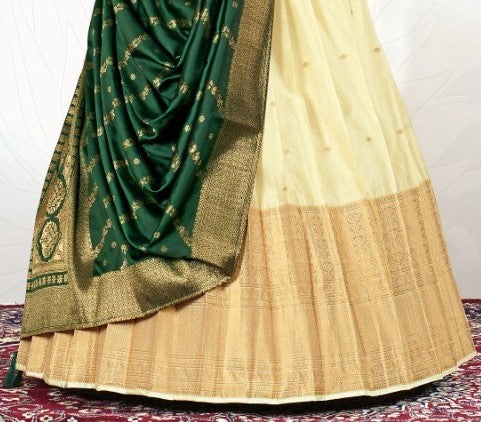 New Semi Stitiched Banarasi Lehenga Choli