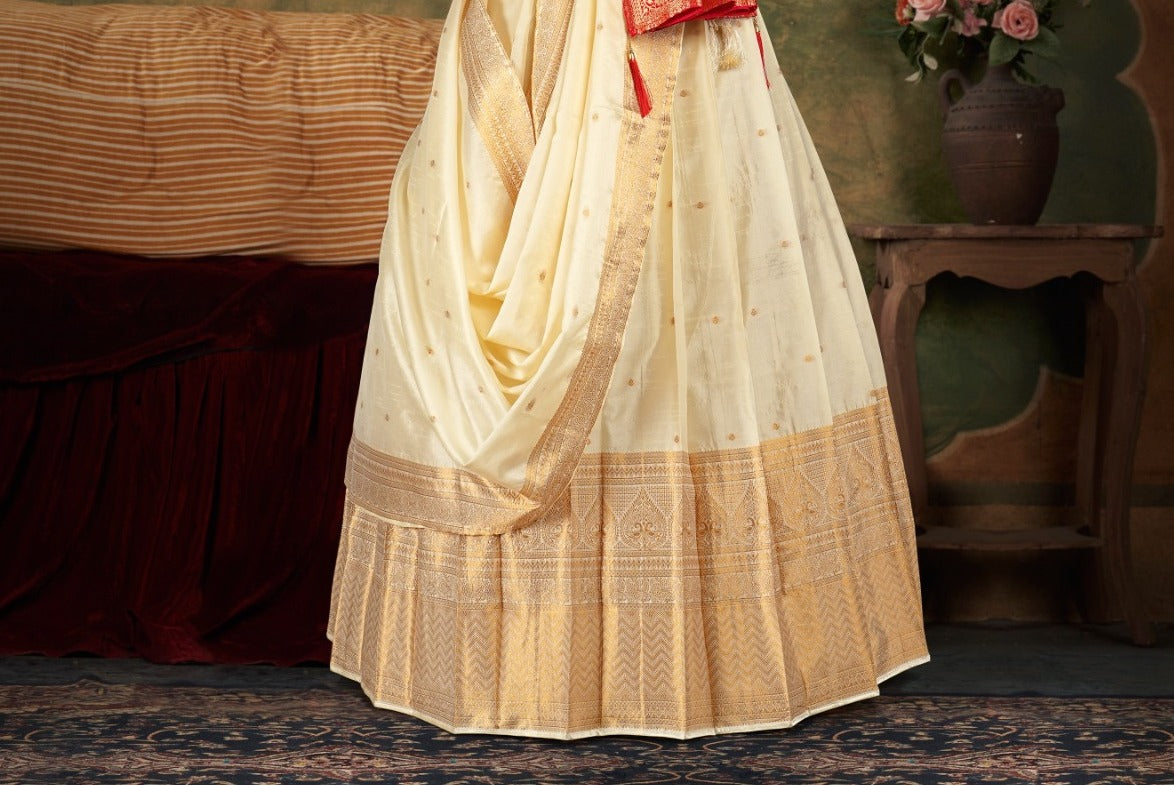 New Semi Stitiched Banarasi Lehenga Choli