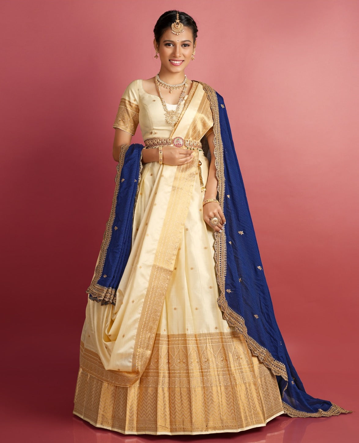 New Semi Stitiched Banarasi Lehenga Choli