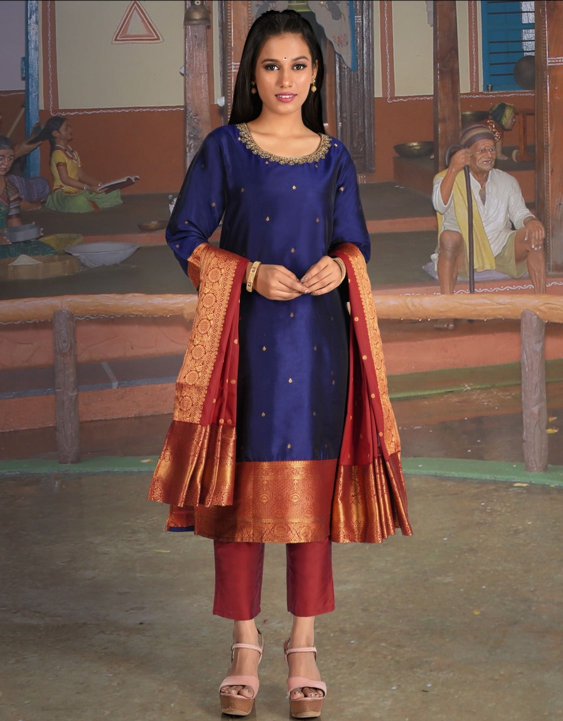 Ready Made Straight Cut Salwar Suits