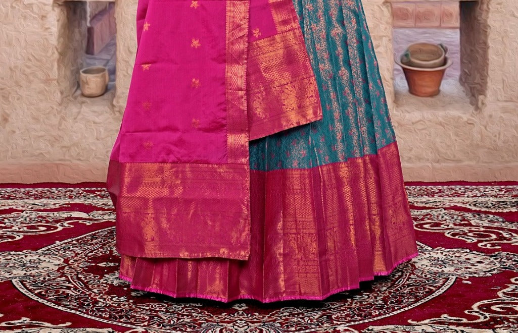 New Semi Stitiched Banarasi Lehenga Choli