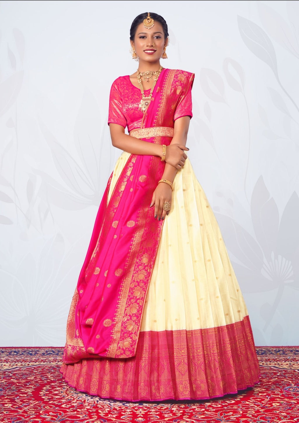 New Semi Stitiched Banarasi Lehenga Choli