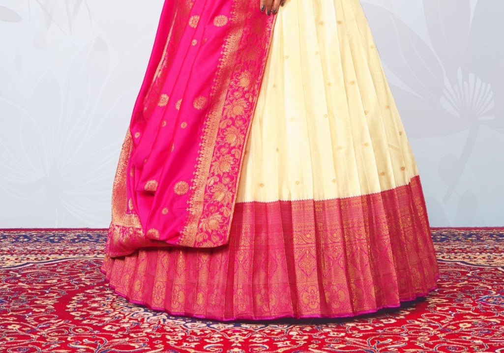 New Semi Stitiched Banarasi Lehenga Choli