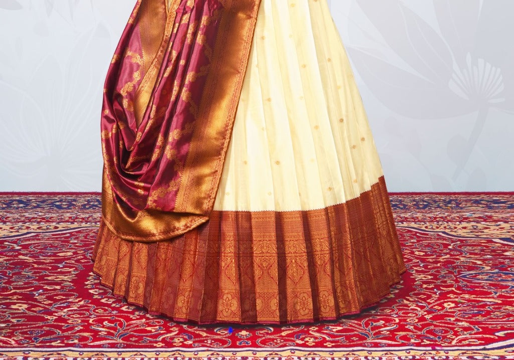 New Semi Stitiched Banarasi Lehenga Choli