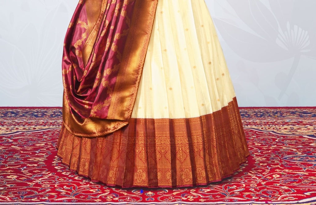 New Semi Stitiched Banarasi Lehenga Choli