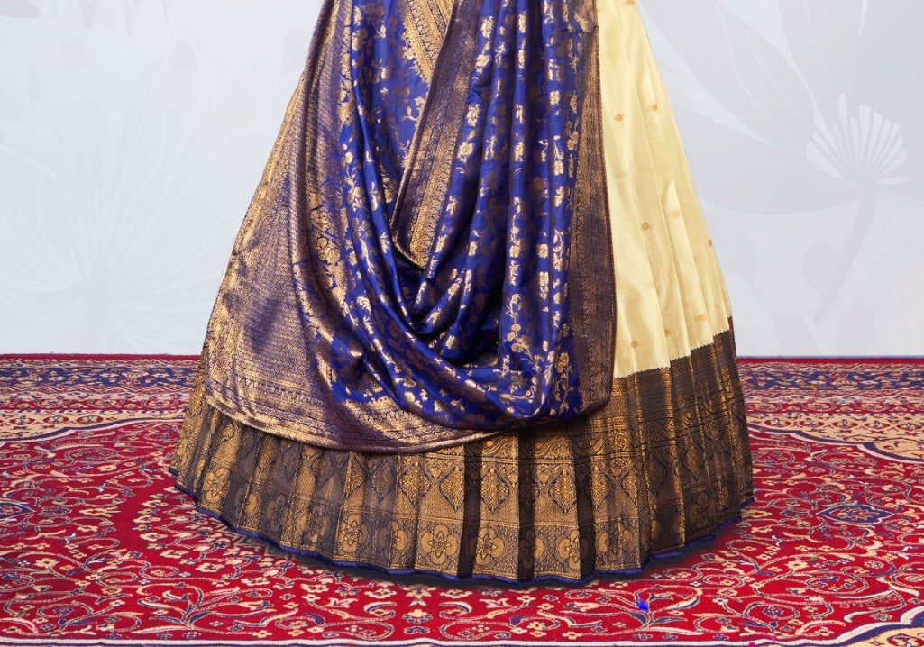 New Semi Stitiched Banarasi Lehenga Choli