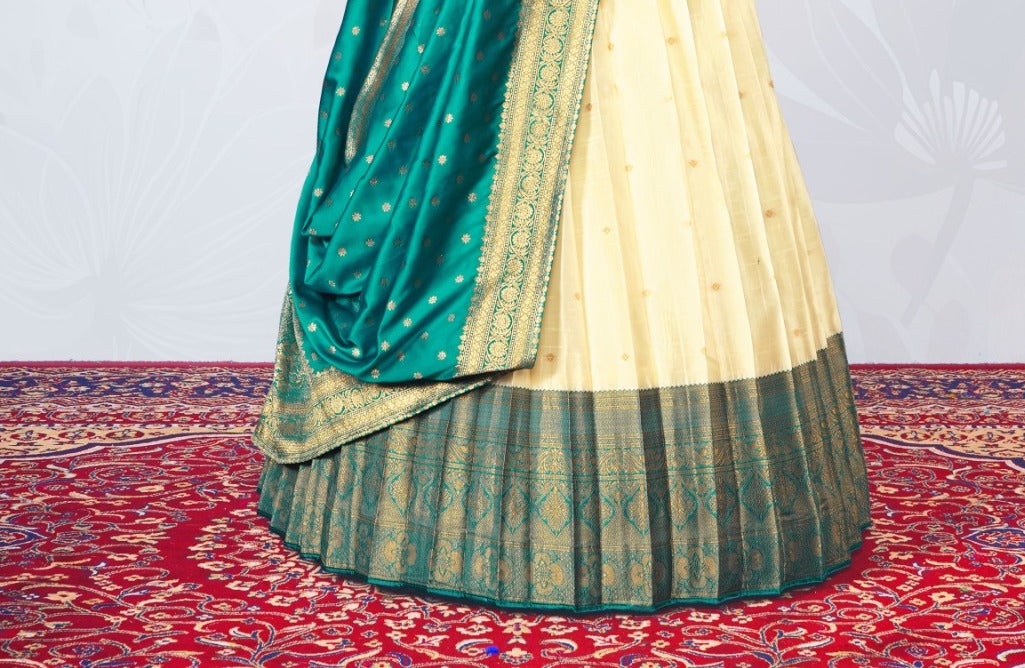 New Semi Stitiched Banarasi Lehenga Choli