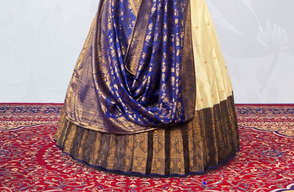 New Semi Stitiched Banarasi Lehenga Choli