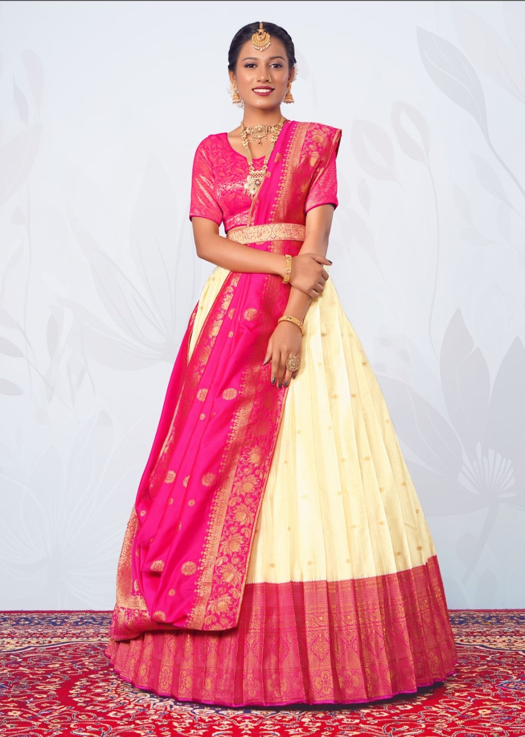 New Semi Stitiched Banarasi Lehenga Choli