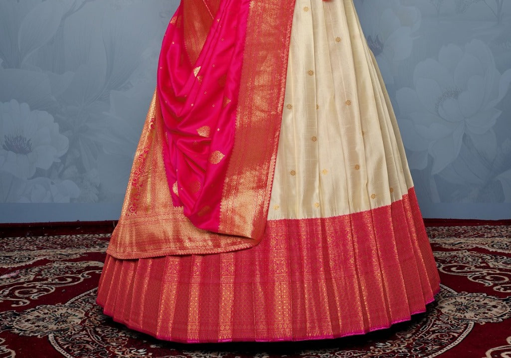 New Semi Stitiched Banarasi Lehenga Choli