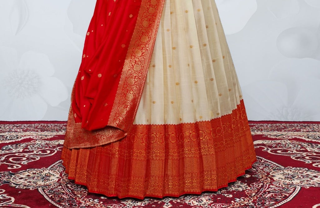 New Semi Stitiched Banarasi Lehenga Choli