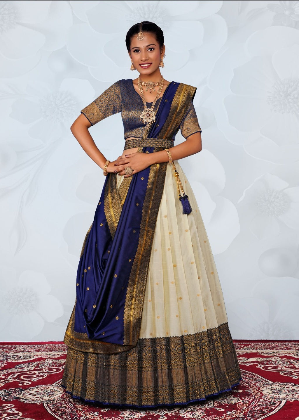 New Semi Stitiched Banarasi Lehenga Choli