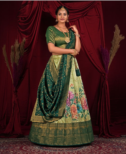 Latest Semi Stitched Banarasi Lehenga Choli