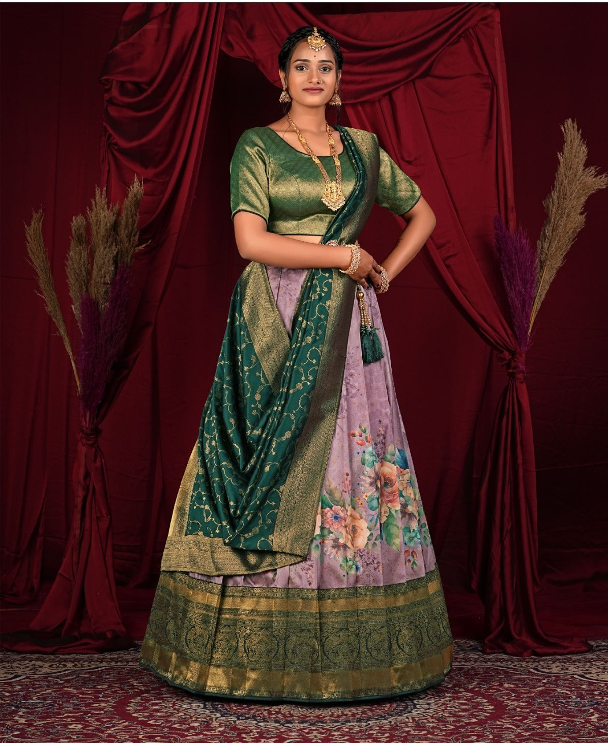 Latest Semi Stitched Banarasi Lehenga Choli