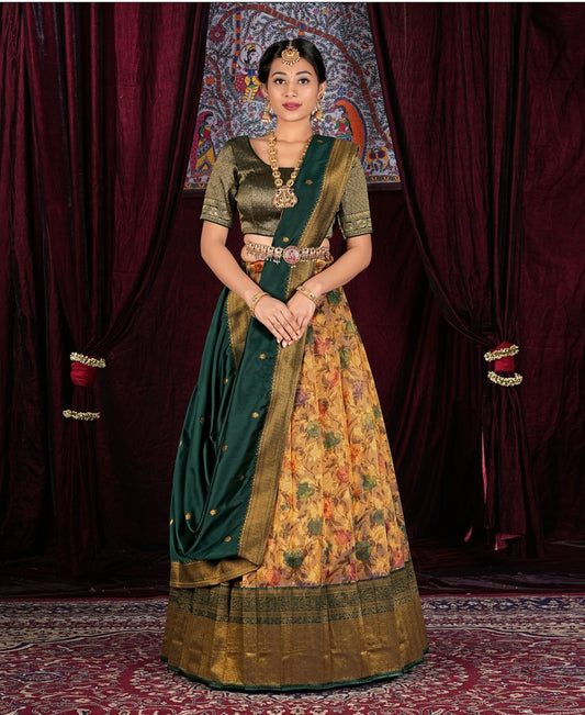 Latest Semi Stitched Banarasi Lehenga Choli