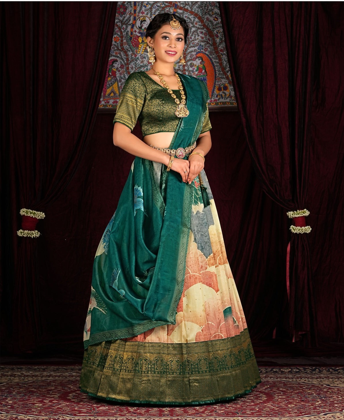 Latest Semi Stitched Banarasi Lehenga Choli