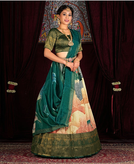 Latest Semi Stitched Banarasi Lehenga Choli