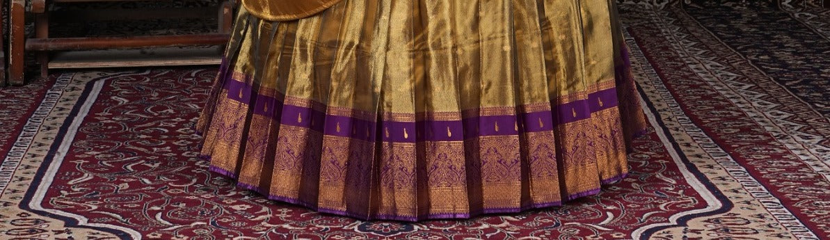 Latest Semi Stitched Tissue Lehenga Choli