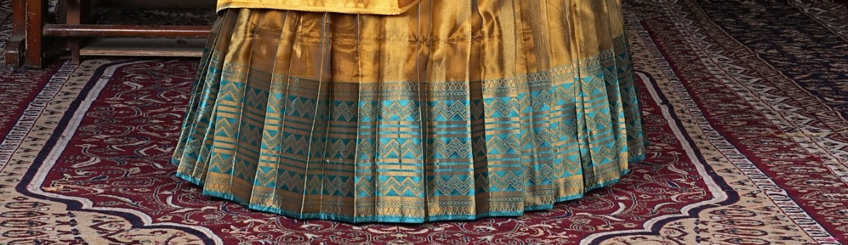 Latest Semi Stitched Tissue Lehenga Choli